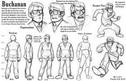 Animation Character Design Sheet - Shoe On The Wall Visual Arts